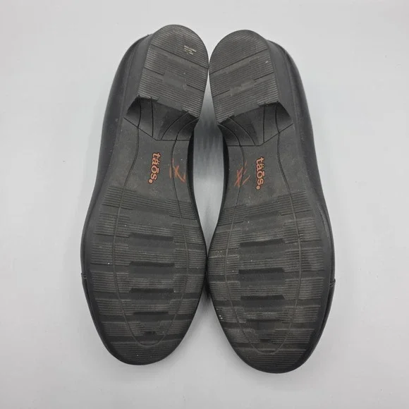 Taos Debut Shoes Womens 8 Black Leather Comfort Low Heel Slip On Cushioned - Picture 10 of 14